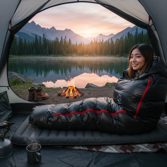 Sac de couchage duvet 850g- O°C 4 saisons