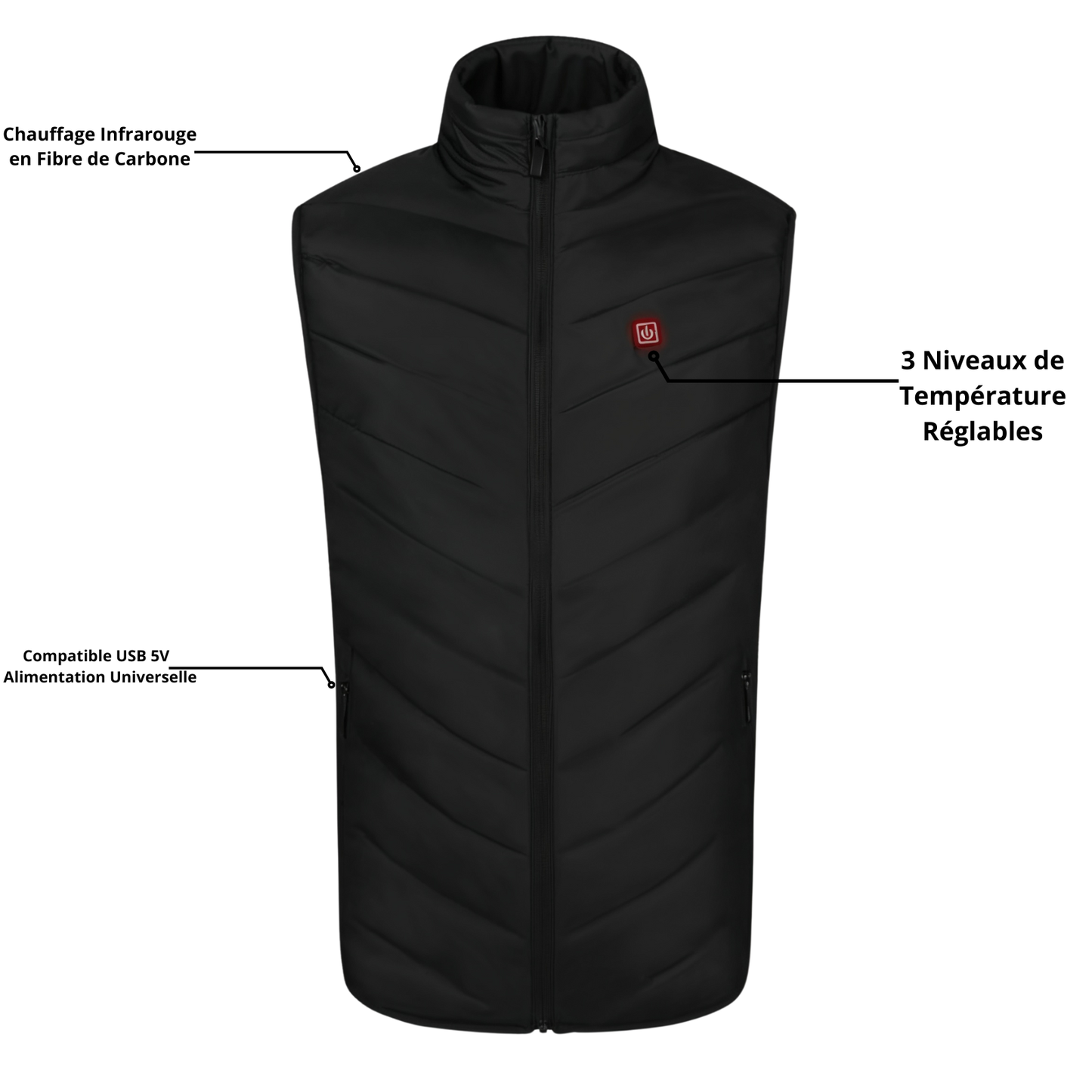 Gilet Chauffant Infrarouge