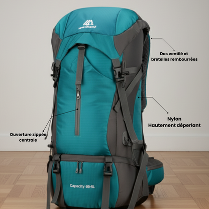 Sac à dos de randonnée imperméable 70L